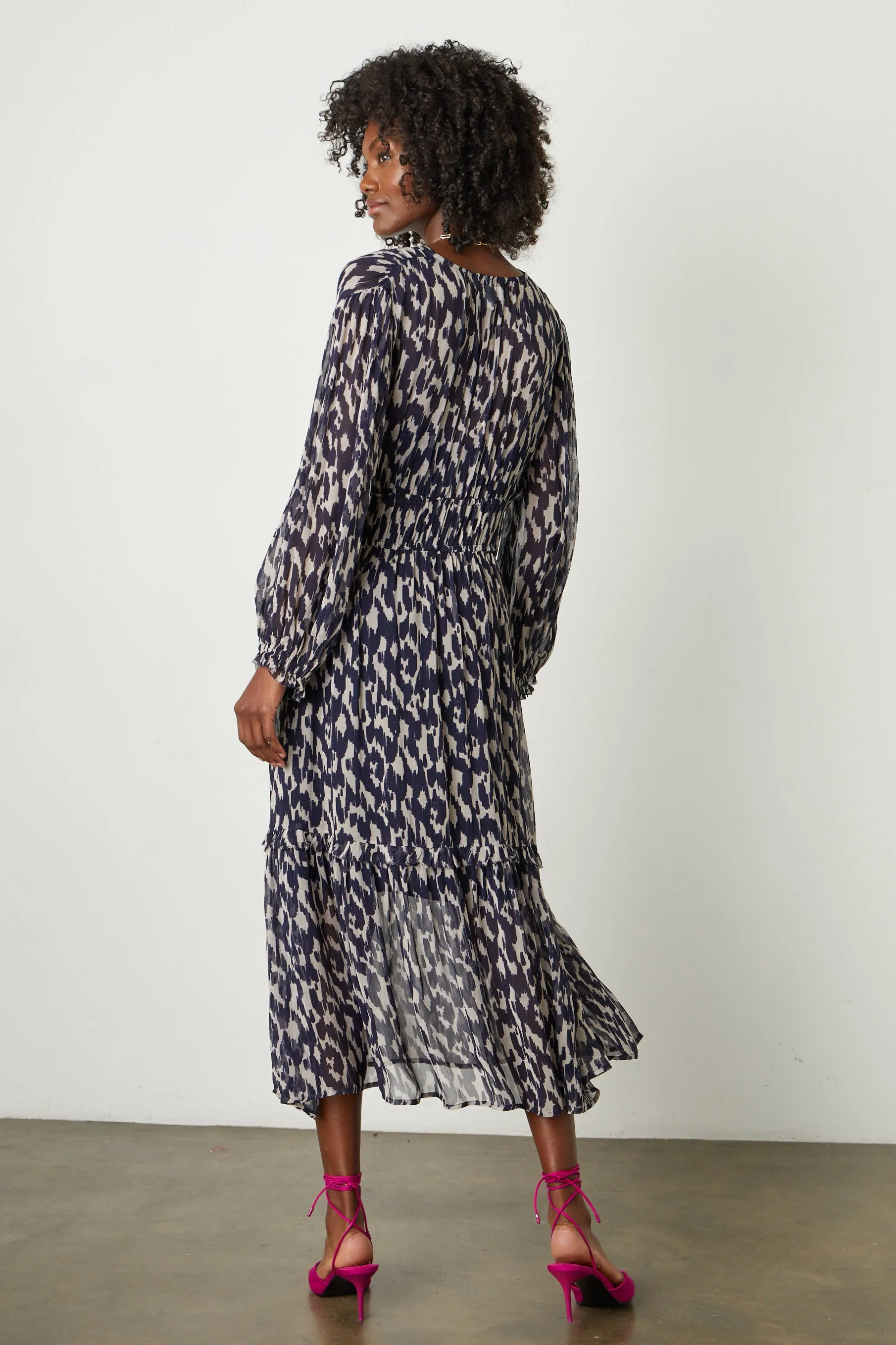 KENDRA PRINTED MAXI DRESS IN CALICO sold by Velvet Tees product image thumbnail 3
