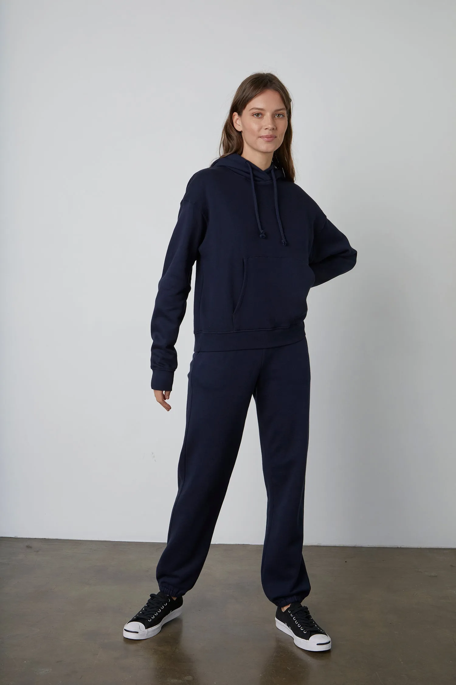 MEGAN FLEECE SWEATPANT IN NAVY sold by Velvet Tees product image thumbnail 4
