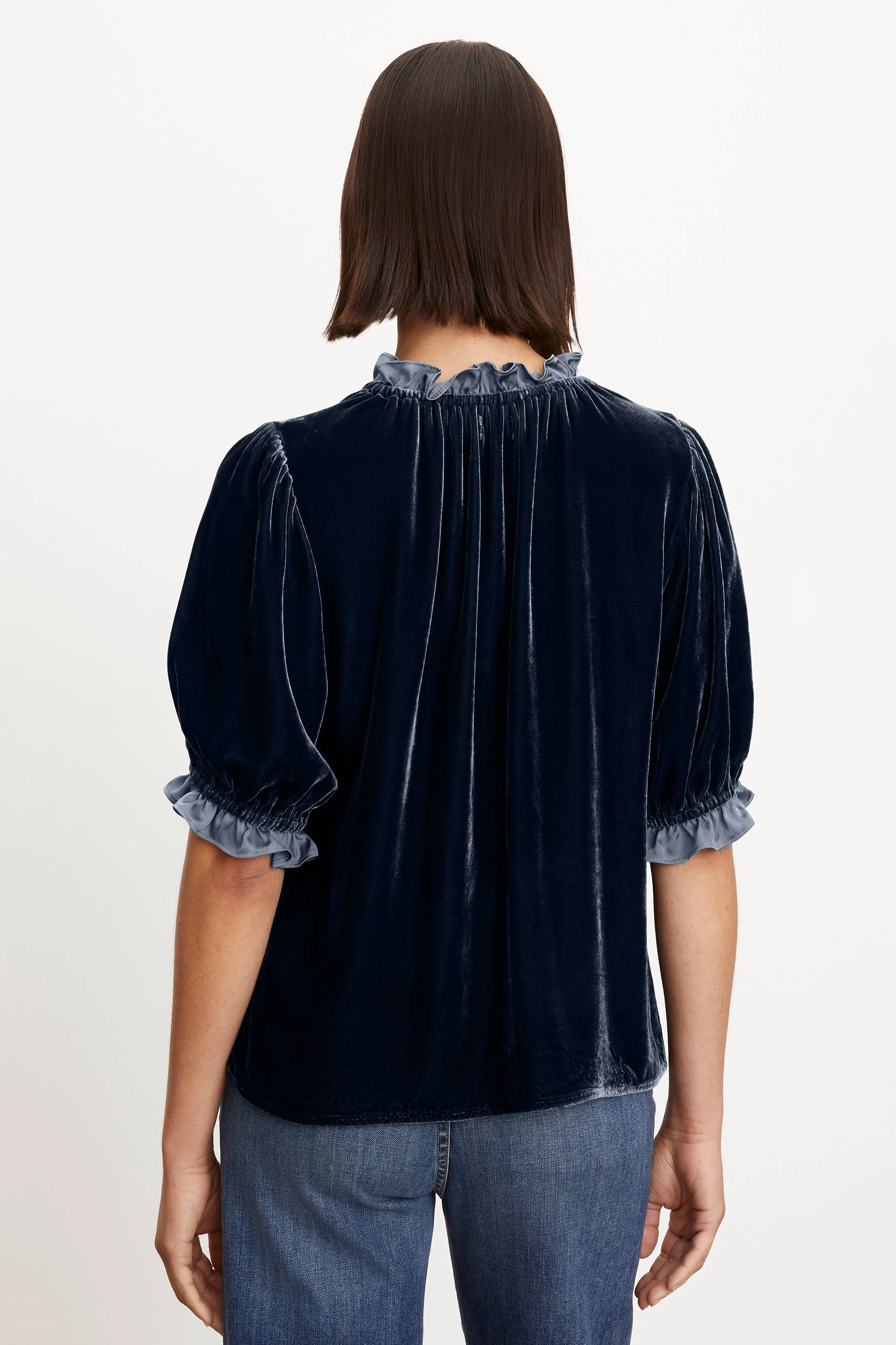VAL TOP IN NAVY sold by Velvet Tees product image thumbnail 3