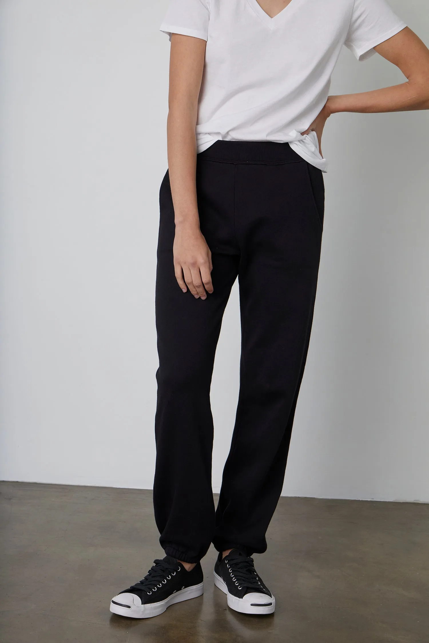 MEGAN FLEECE SWEATPANT IN BLACK sold by Velvet Tees product image thumbnail 3