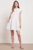 EVONNE WOVEN LINEN DRESS IN WHITE sold by Velvet Tees