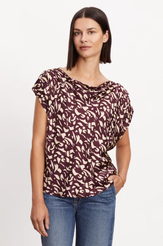 DEVI TOP IN MALBEC sold by Velvet Tees