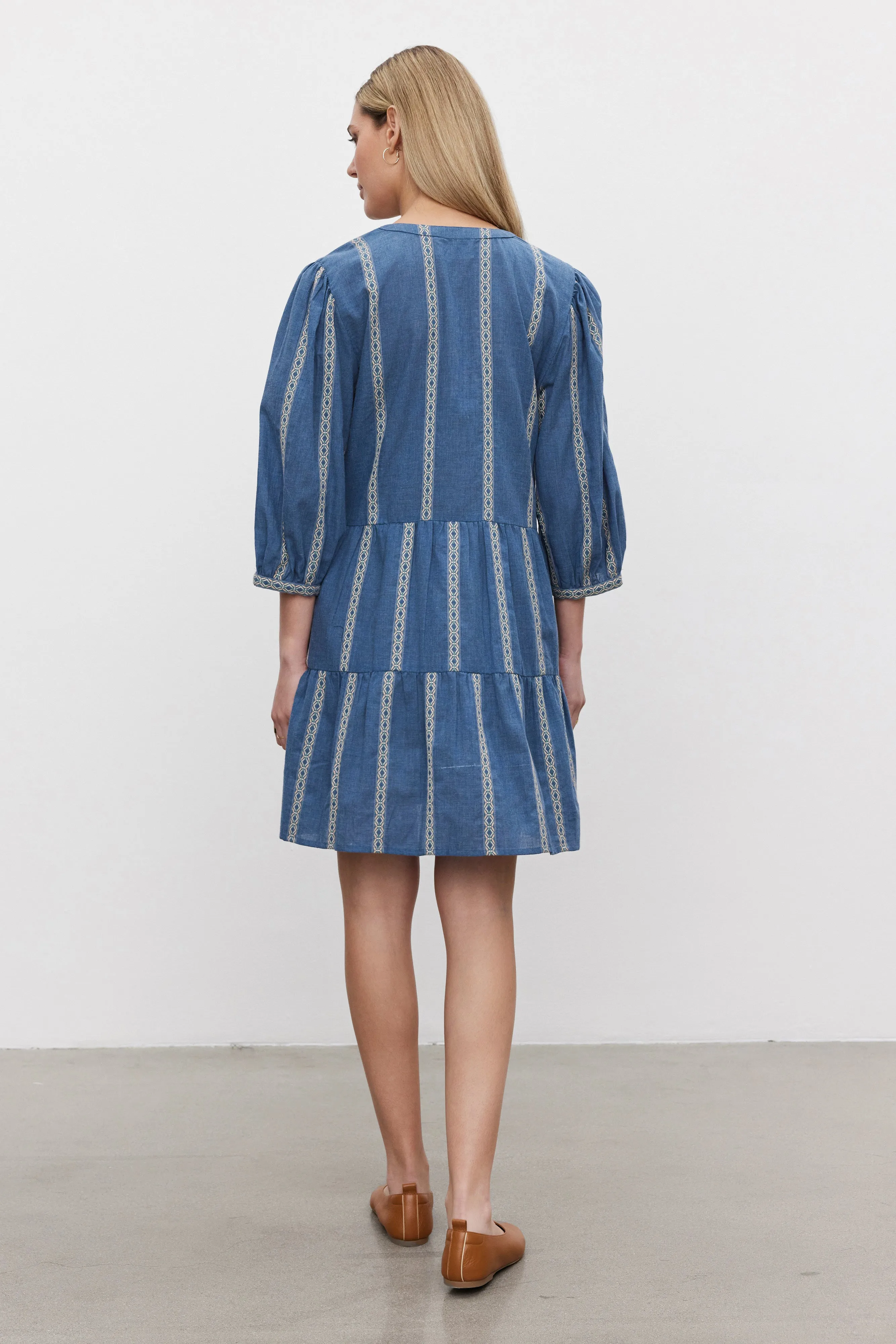 KAITLYN DRESS IN BLUE sold by Velvet Tees product image thumbnail 3