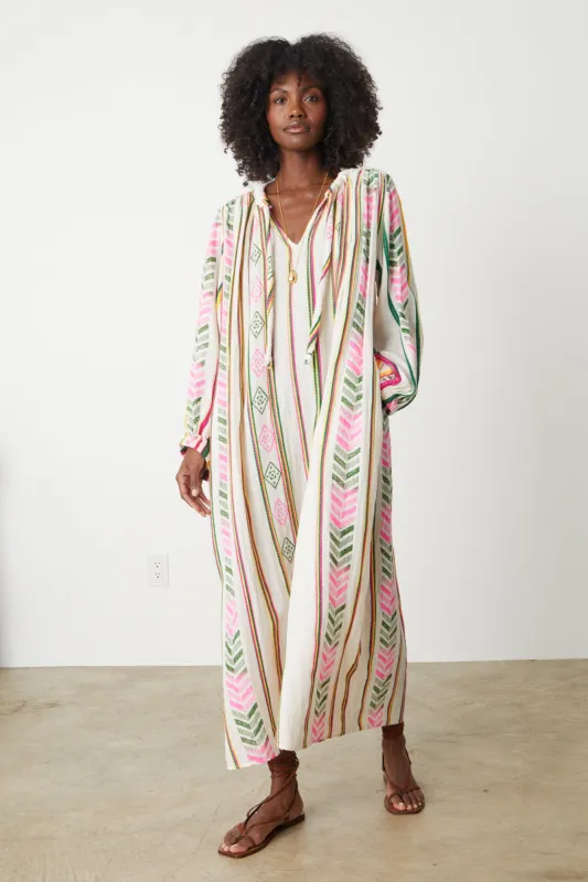 PEYTON NOVELTY JACQUARD DRESS IN MULTI sold by Velvet Tees