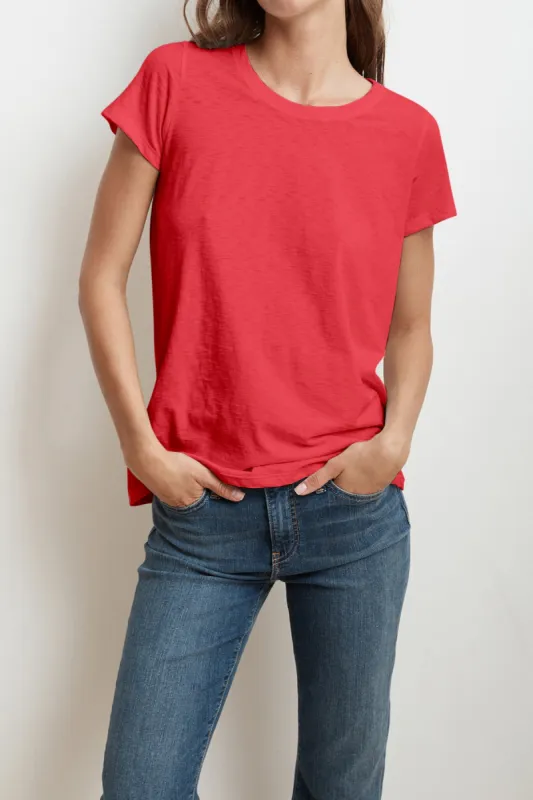 TRESSA COTTON SLUB T-SHIRT IN BOA sold by Velvet Tees
