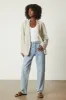 CASSIE HEAVY LINEN BLAZER IN SAND sold by Velvet Tees