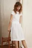 KRISTAL WOVEN LINEN SKIRT IN WHITE sold by Velvet Tees