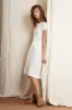 KRISTAL WOVEN LINEN SKIRT IN WHITE sold by Velvet Tees