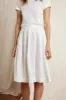 KRISTAL WOVEN LINEN SKIRT IN WHITE sold by Velvet Tees