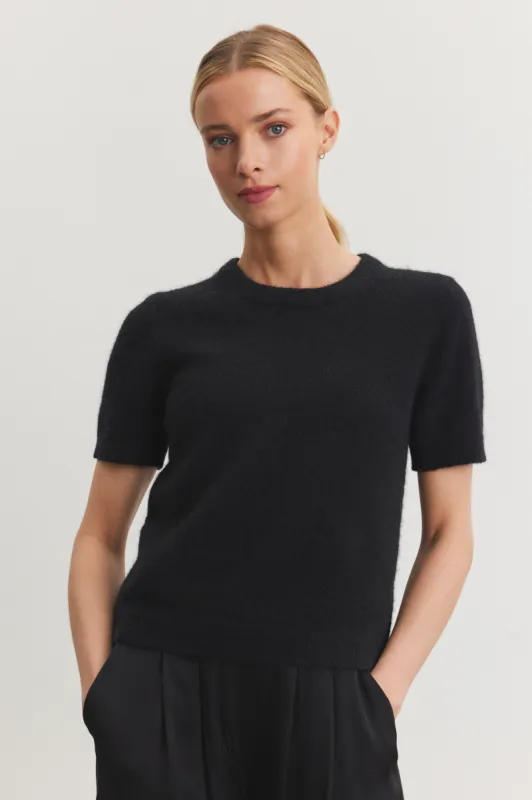LAYTON KNIT TOP IN BLACK sold by Velvet Tees