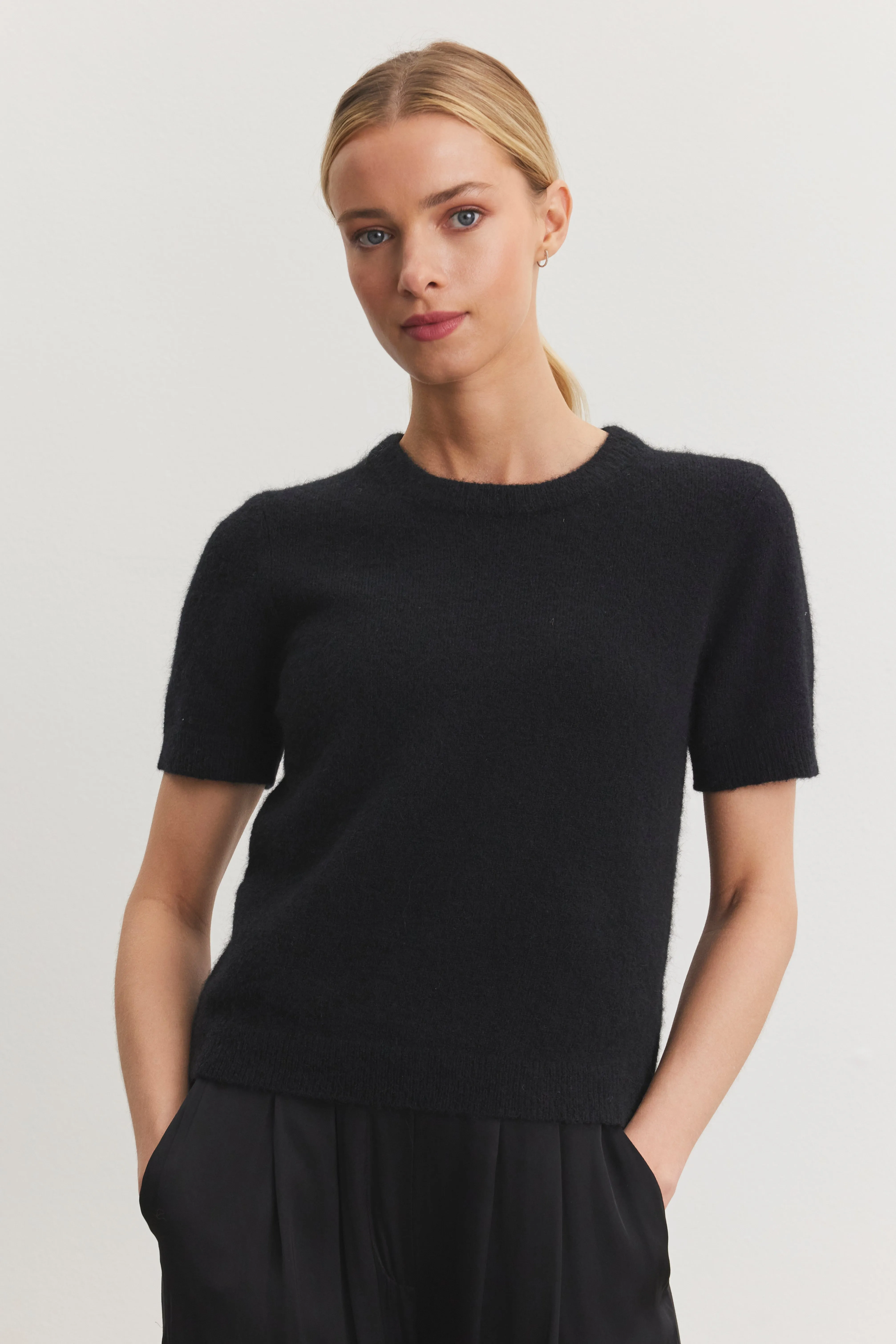 LAYTON KNIT TOP IN BLACK sold by Velvet Tees