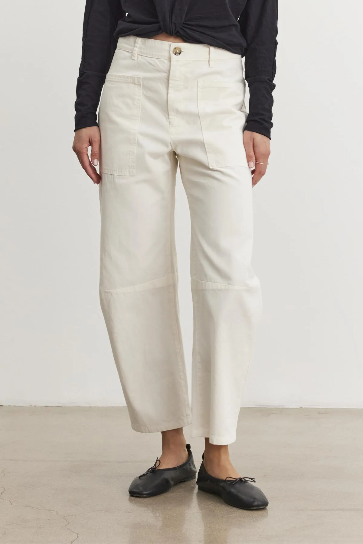 BRYLIE TROUSER IN IVORY sold by Velvet Tees product image thumbnail 2