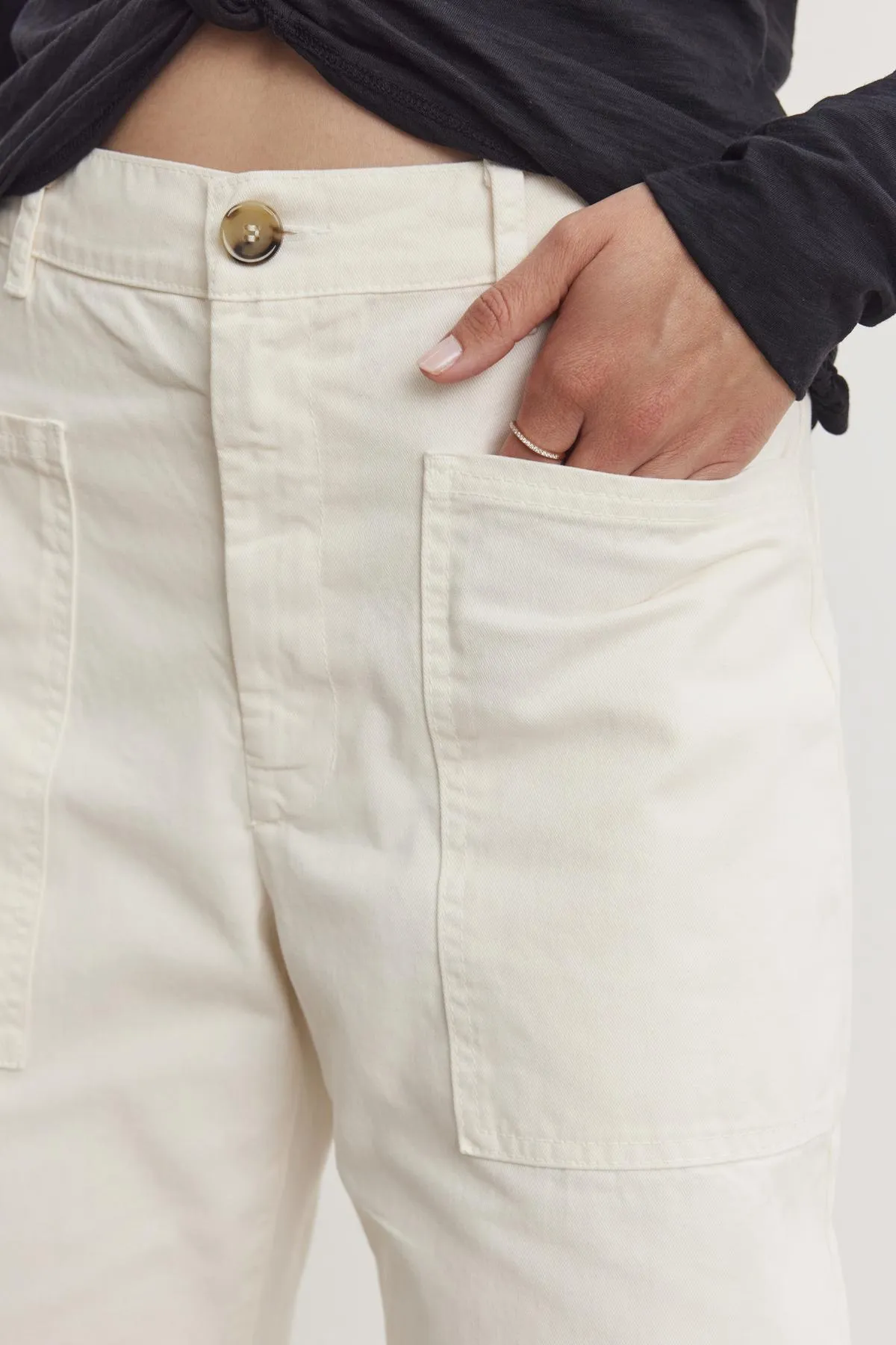 BRYLIE TROUSER IN IVORY sold by Velvet Tees product image thumbnail 5