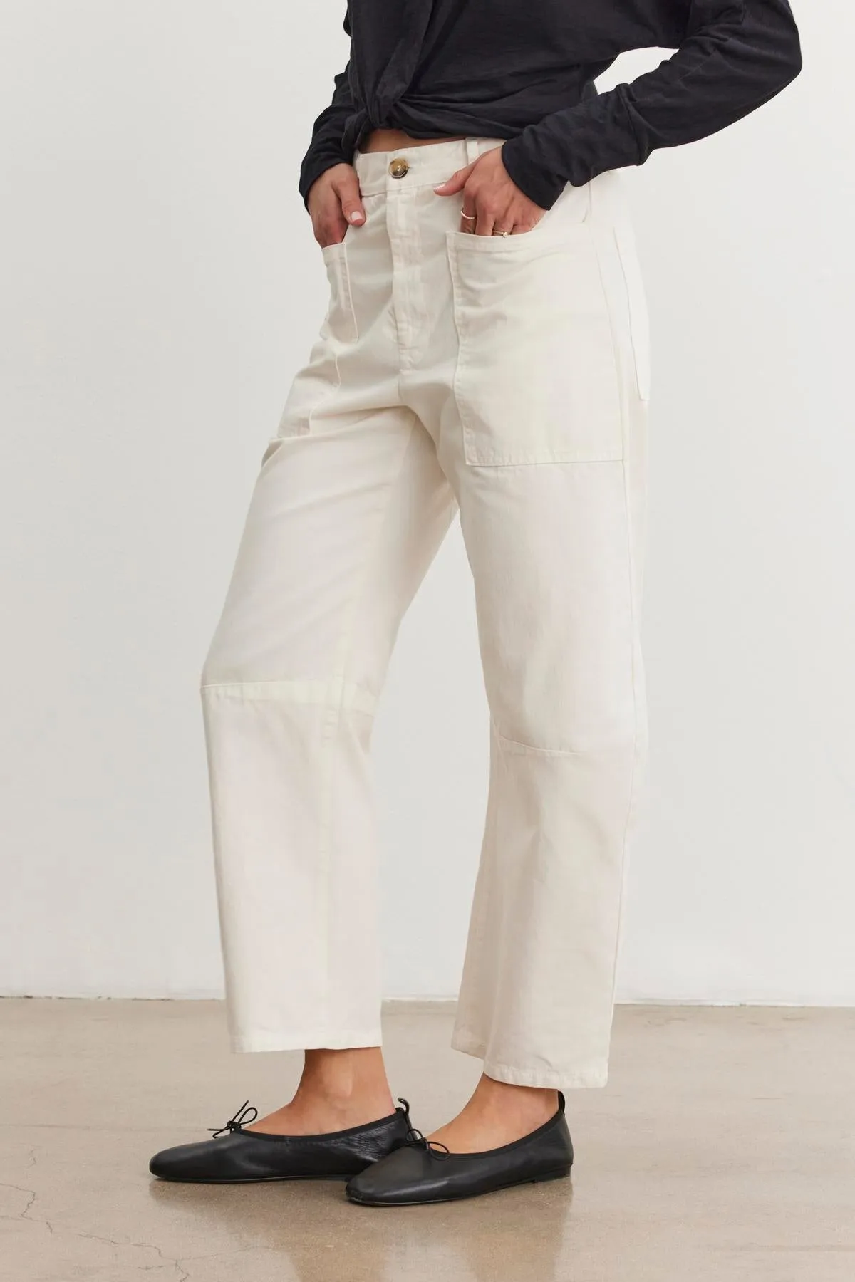 BRYLIE TROUSER IN IVORY sold by Velvet Tees product image thumbnail 3