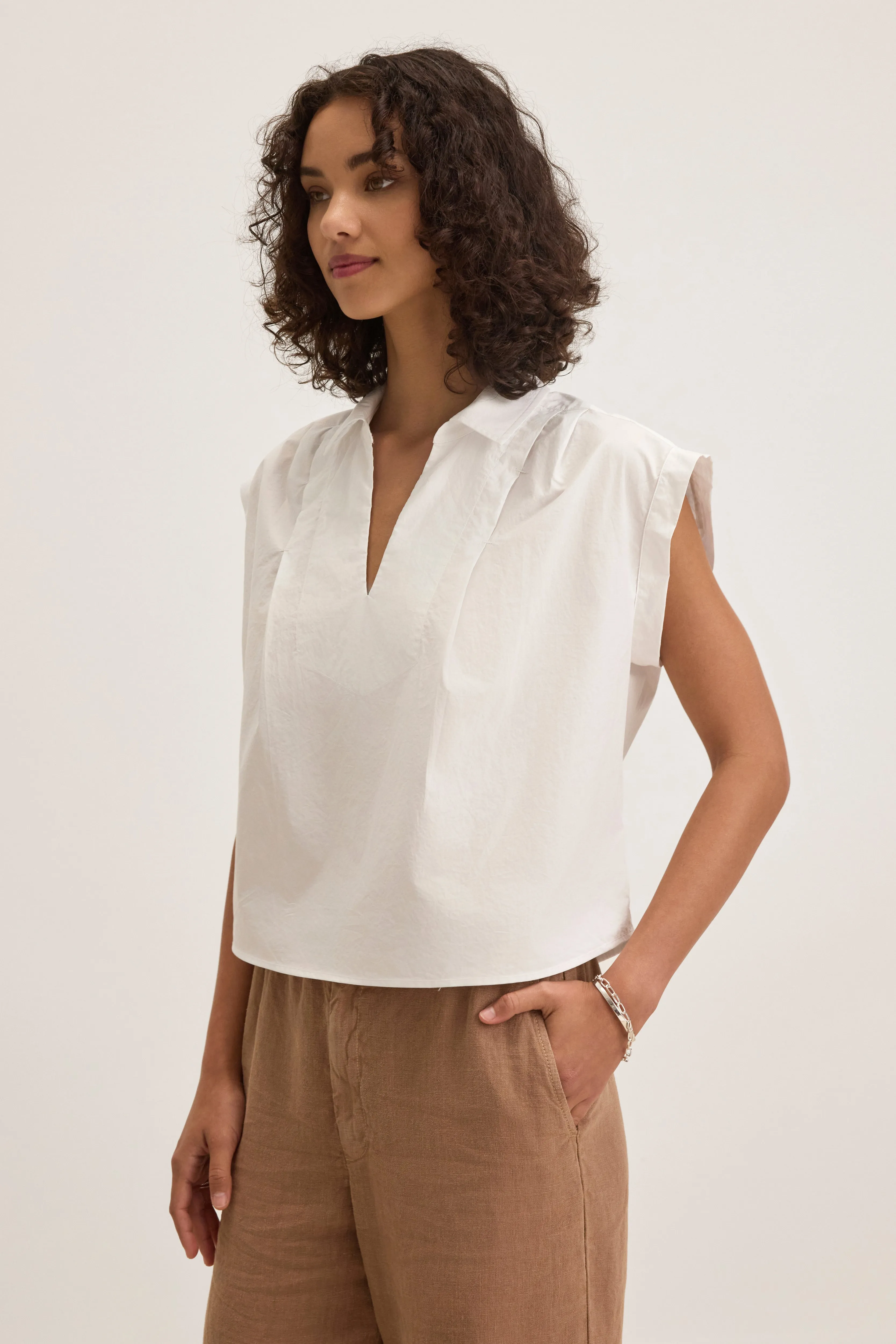 FLORENCE TOP IN WHITE sold by Velvet Tees product image thumbnail 3