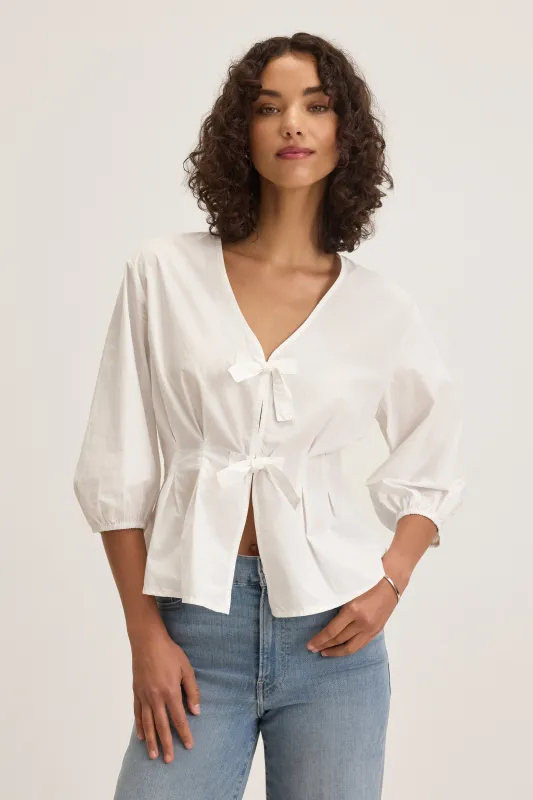 RIRI TOP IN WHITE sold by Velvet Tees