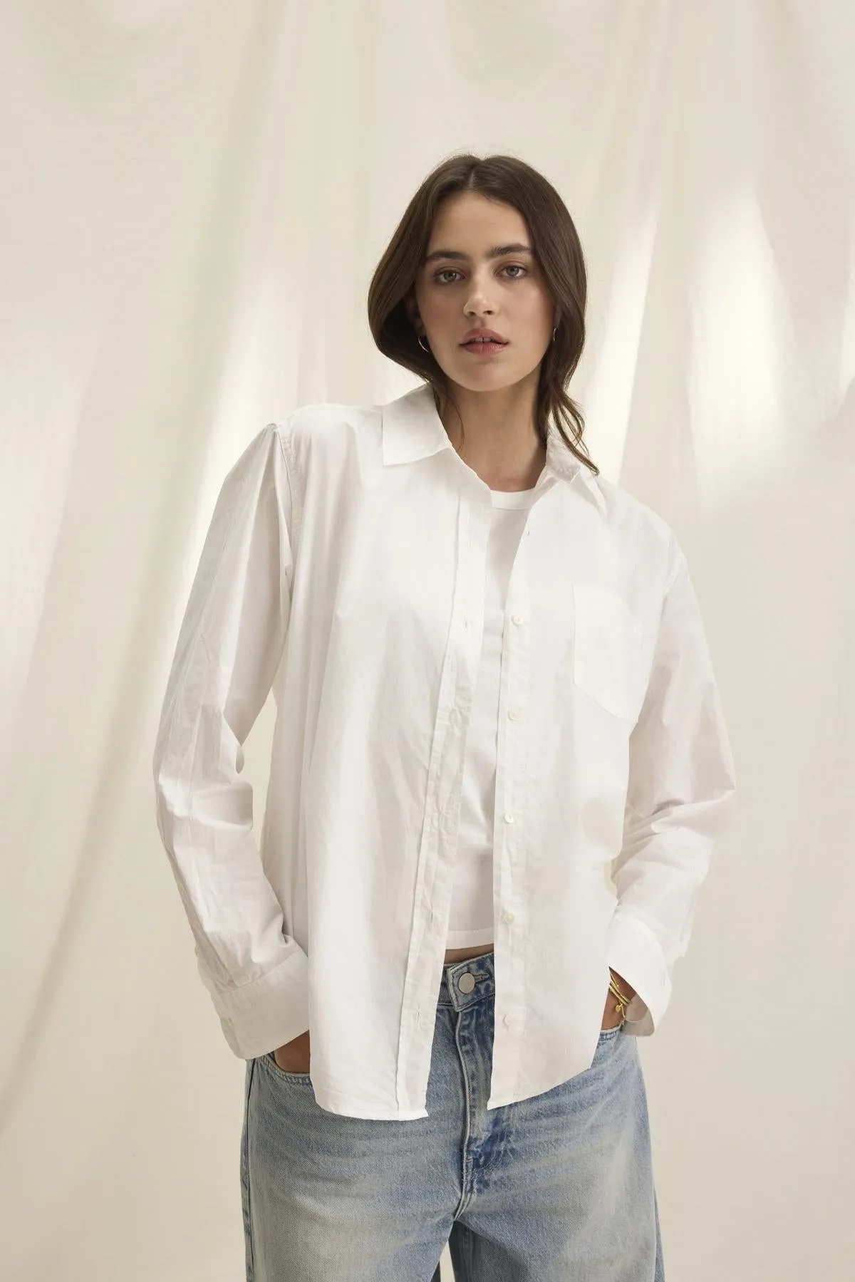 GRACE SHIRT IN WHITE sold by Velvet Tees product image thumbnail 3