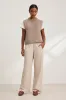 KELLY PANT IN OATMEAL sold by Velvet Tees