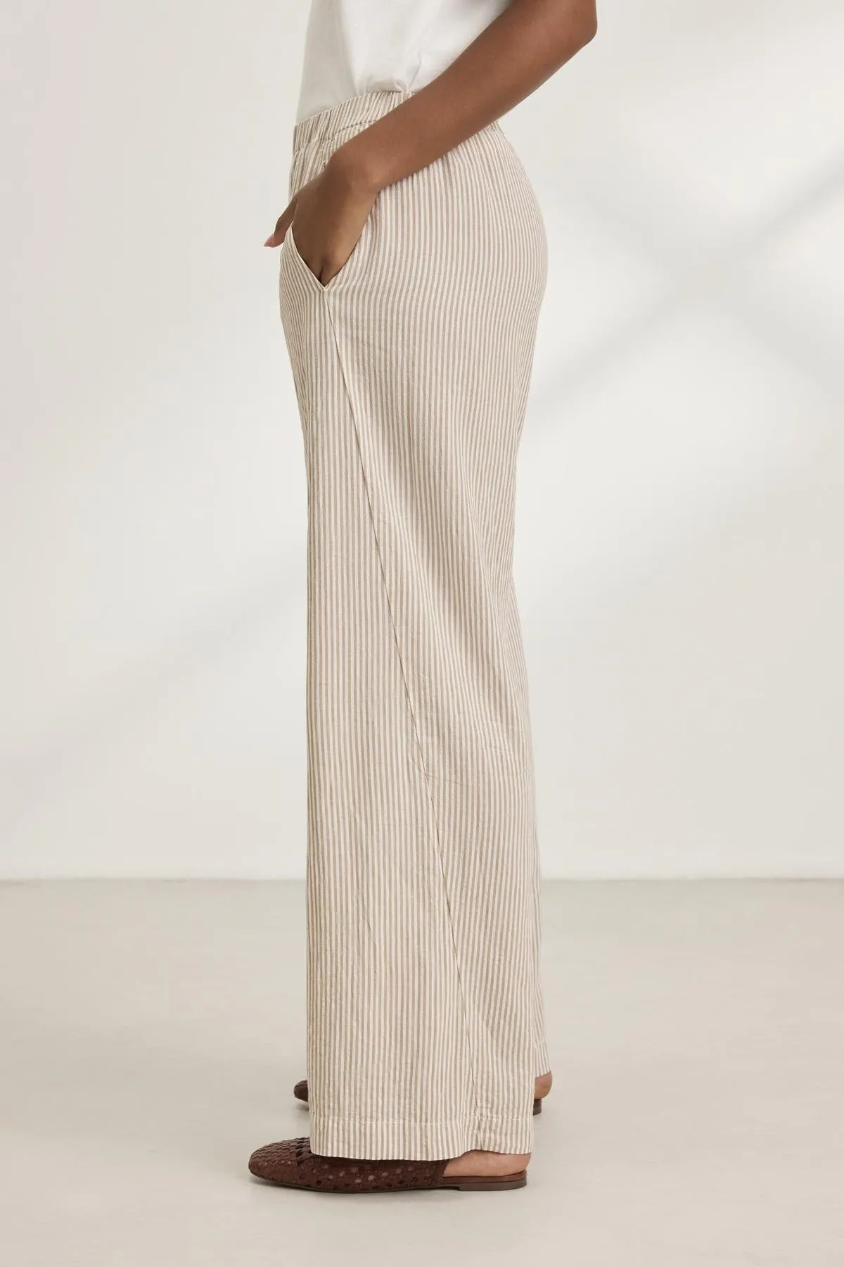 KELLY PANT IN OATMEAL sold by Velvet Tees product image thumbnail 3