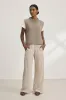 PAOLA CASHMERE SWEATER VEST IN MINK sold by Velvet Tees
