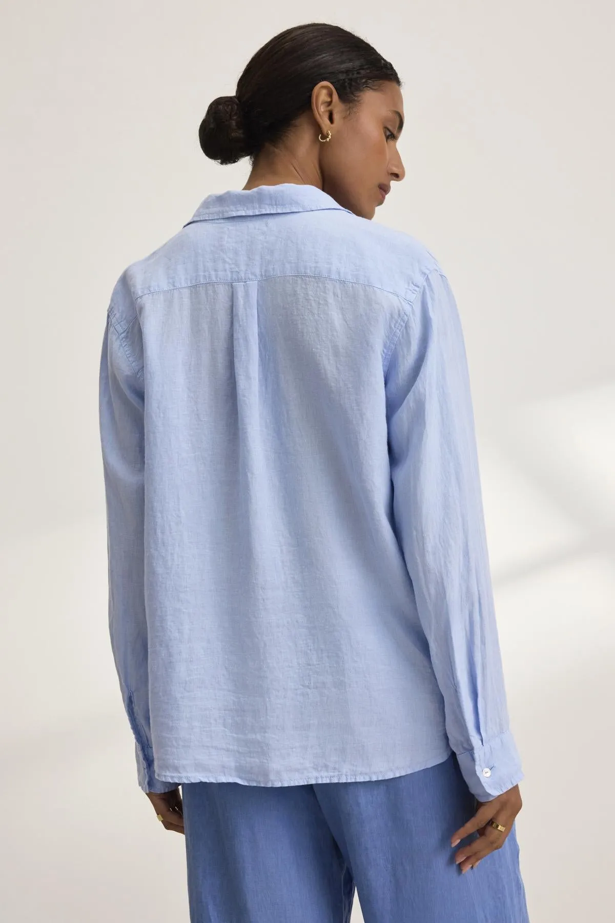 SISI LINEN SHIRT IN CHILL sold by Velvet Tees product image thumbnail 3