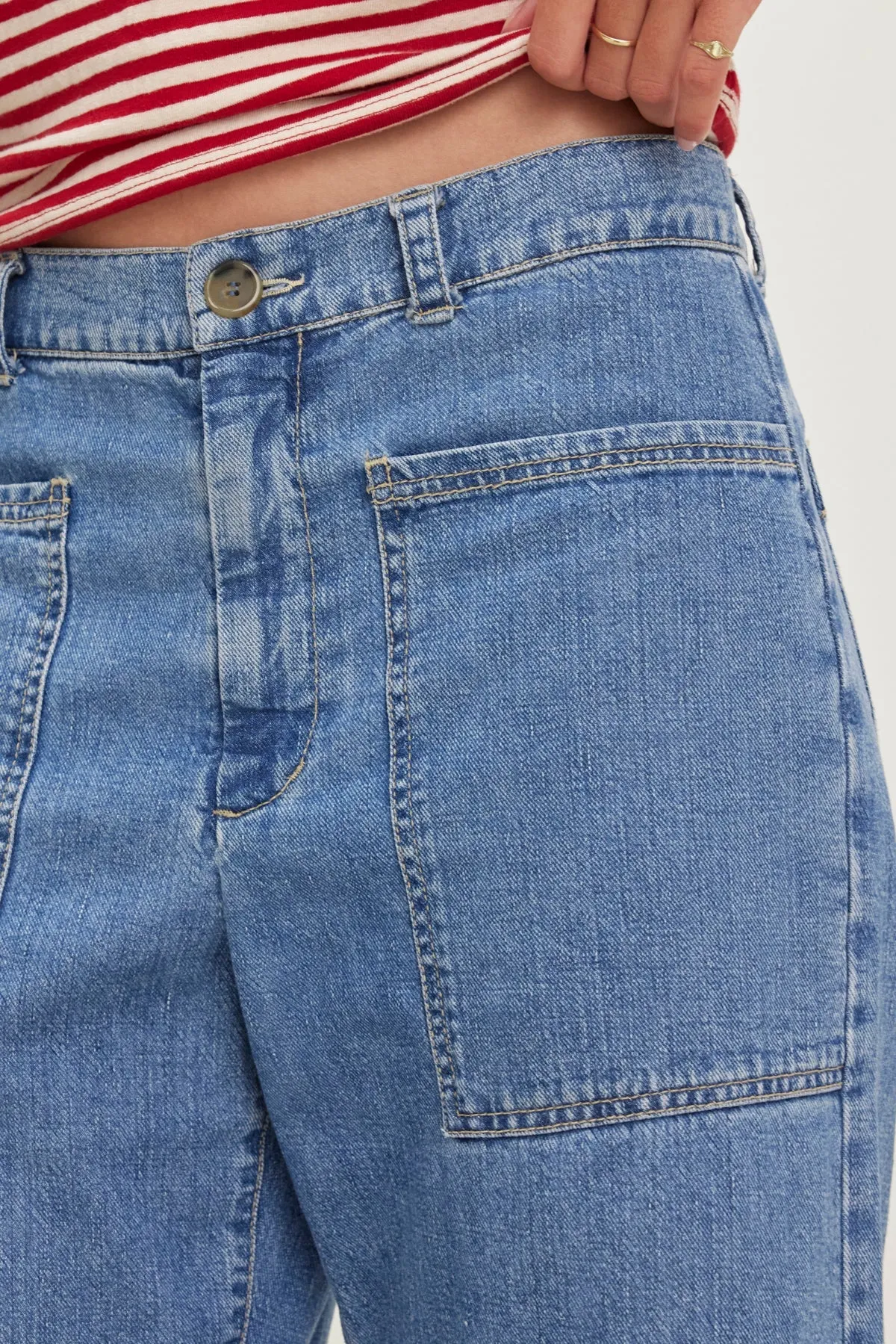 FARAH TROUSER IN INDIGO sold by Velvet Tees product image thumbnail 2