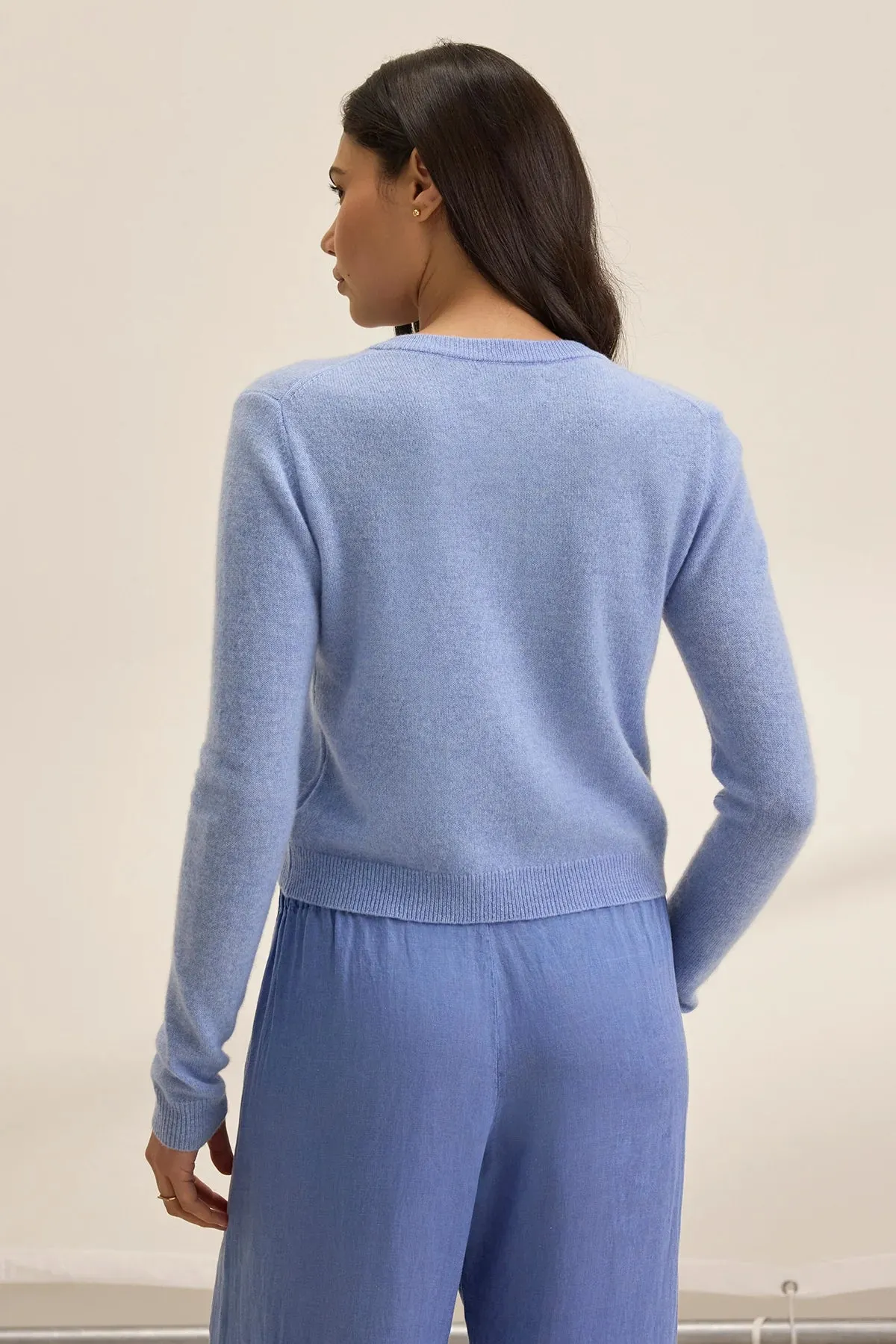 CHRICHET CARDIGAN IN SKY sold by Velvet Tees product image thumbnail 4