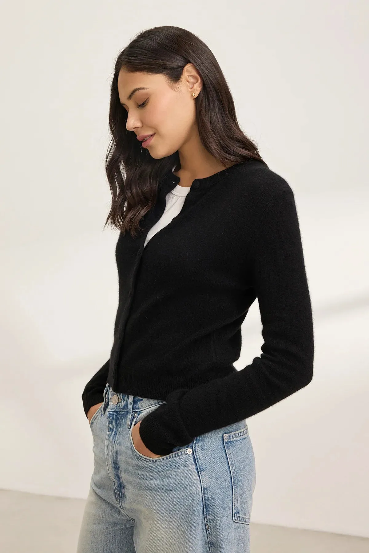 CHRICHET CARDIGAN IN BLACK sold by Velvet Tees product image thumbnail 3