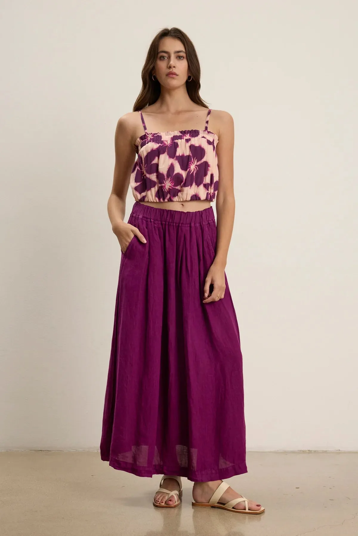 LINDA SKIRT IN GRAPE sold by Velvet Tees