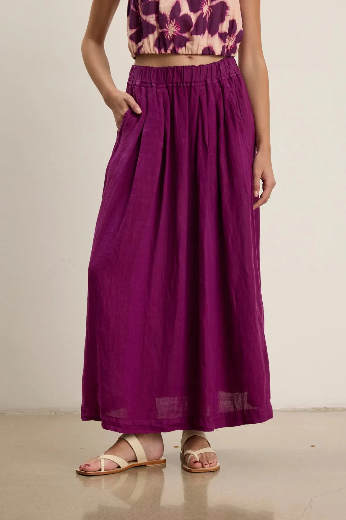 LINDA SKIRT IN GRAPE sold by Velvet Tees product image thumbnail 5