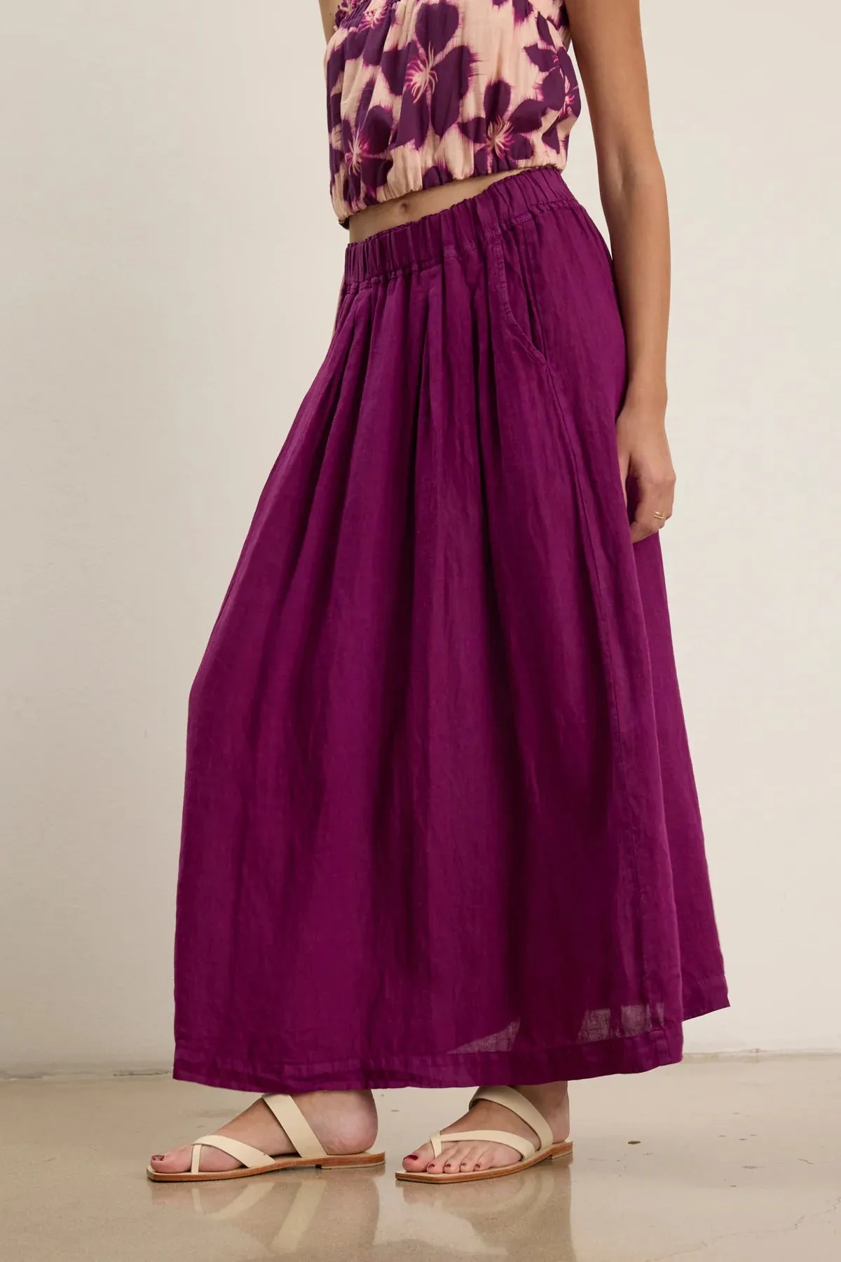 LINDA SKIRT IN GRAPE sold by Velvet Tees product image thumbnail 4