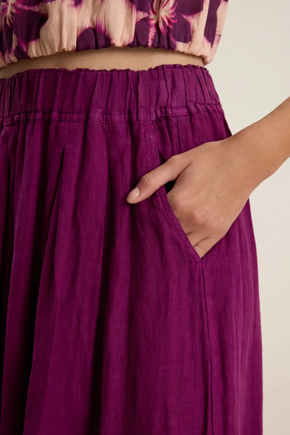 LINDA SKIRT IN GRAPE sold by Velvet Tees product image thumbnail 2
