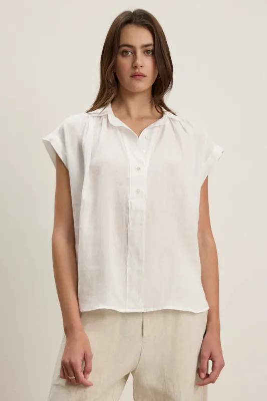 ELOWEN TOP IN WHITE sold by Velvet Tees