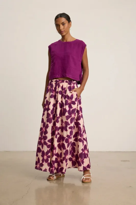 JESS SKIRT IN BERRY sold by Velvet Tees