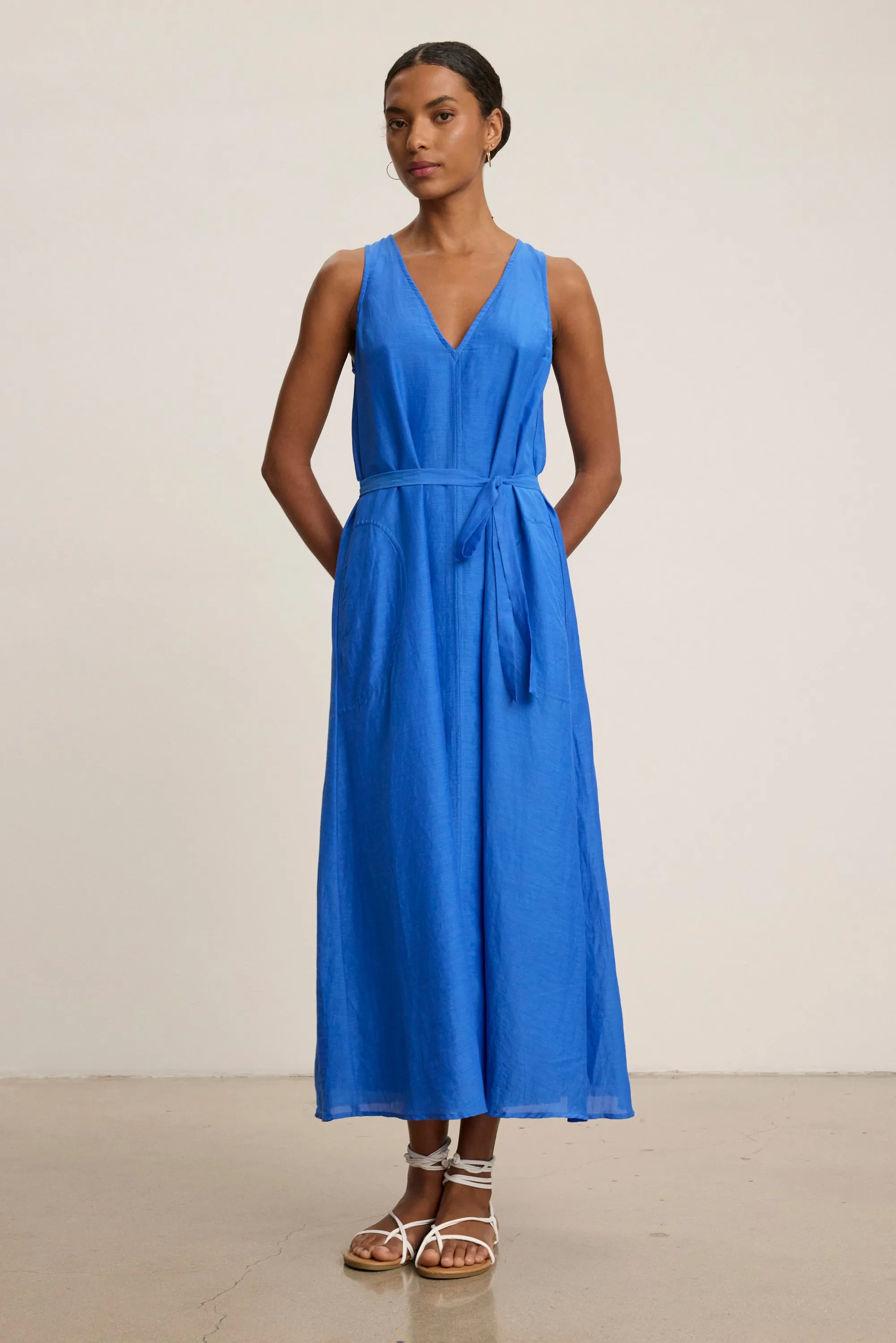 CAROL DRESS IN LAPIS sold by Velvet Tees