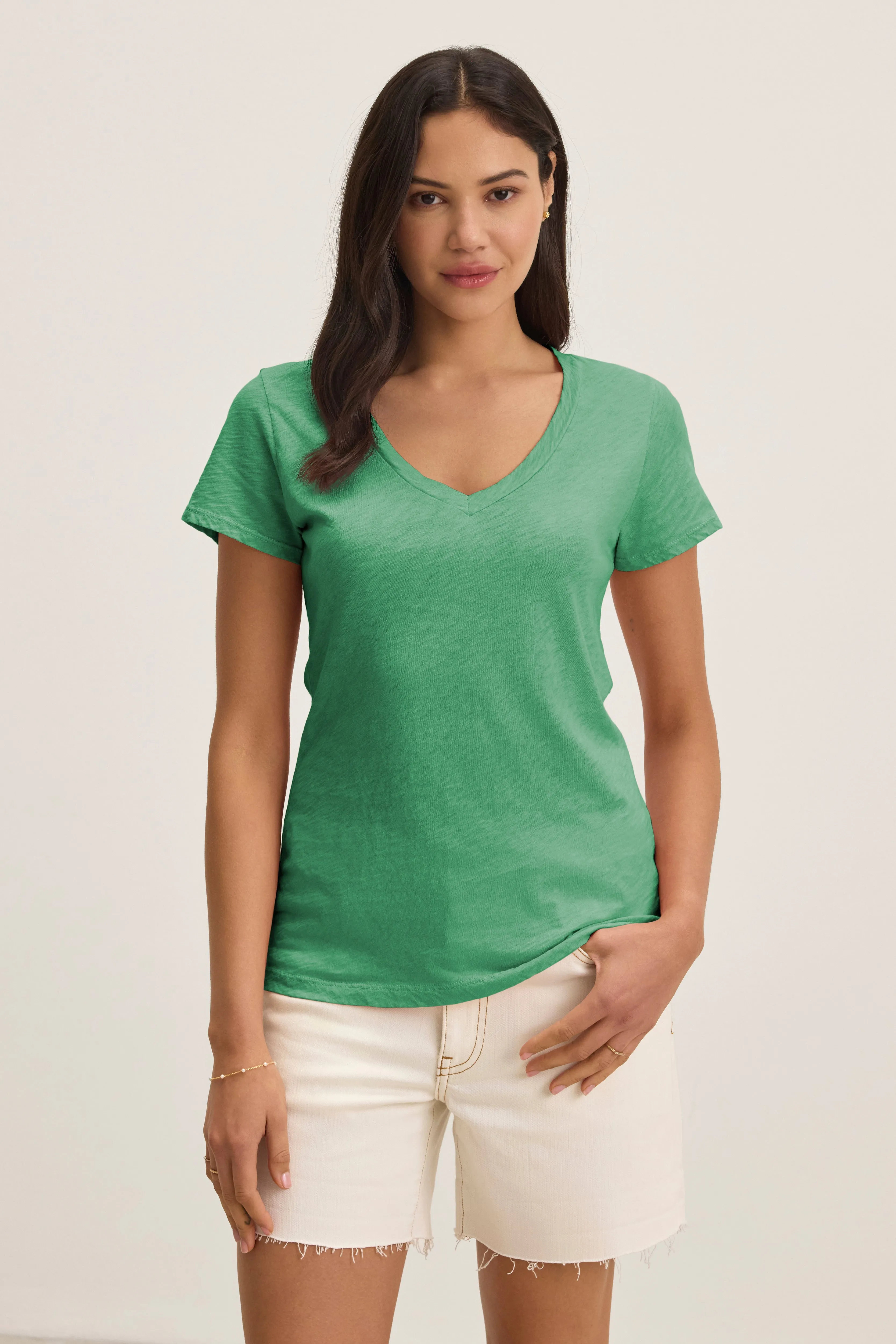 LILITH TOP IN EMERALD sold by Velvet Tees product image thumbnail 2