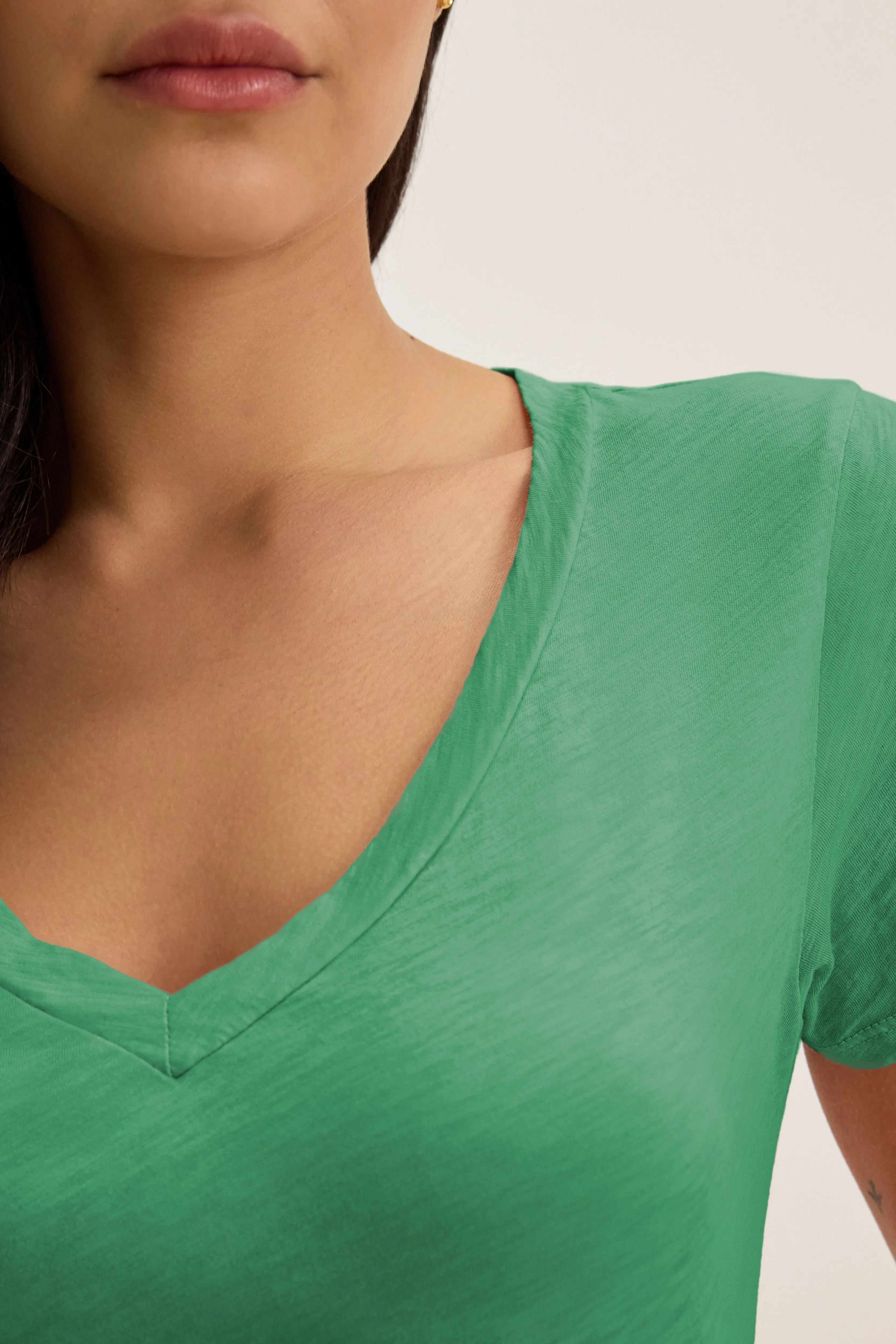 LILITH TOP IN EMERALD sold by Velvet Tees product image thumbnail 4
