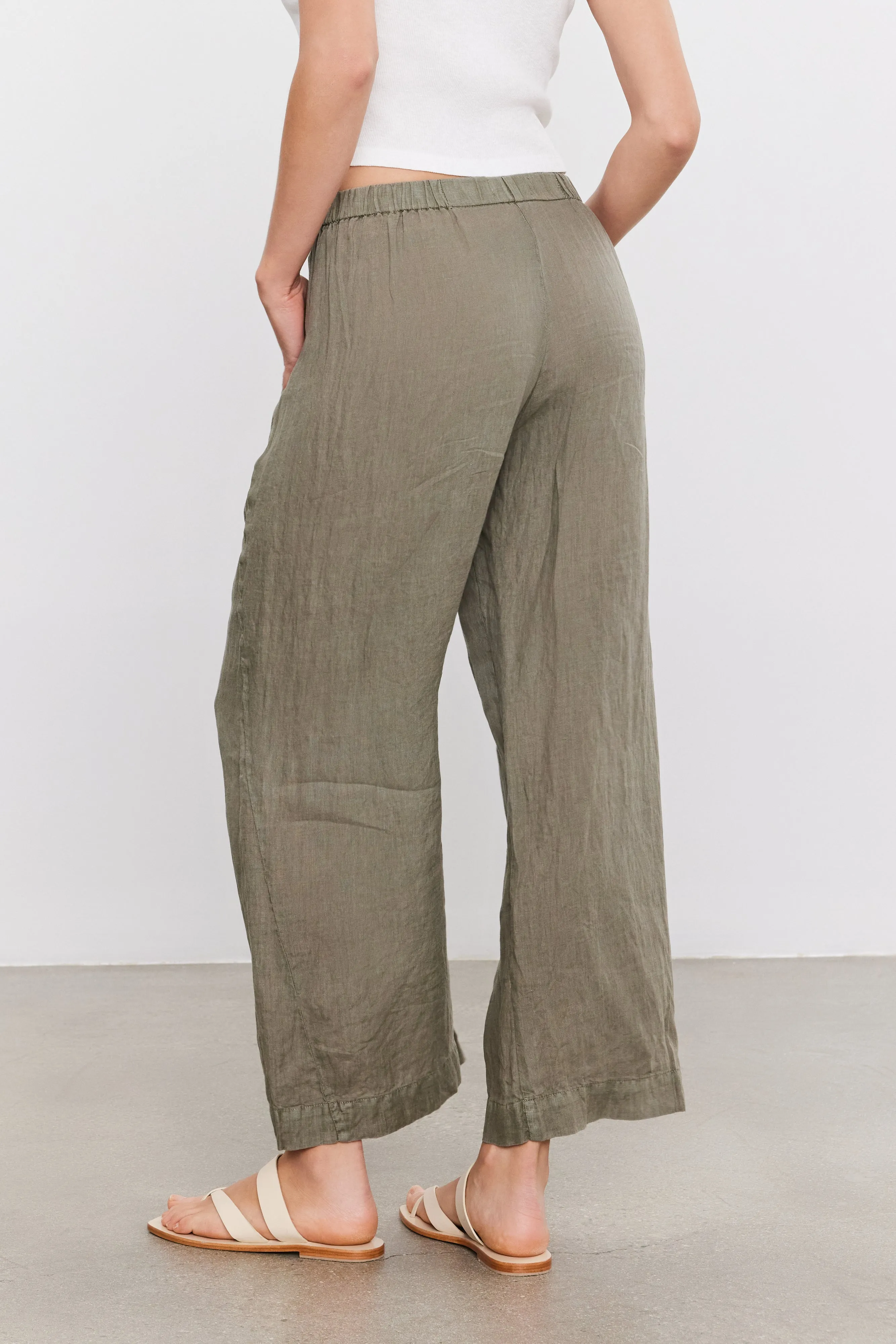 LOLA LINEN TROUSERS IN AXE sold by Velvet Tees product image thumbnail 3