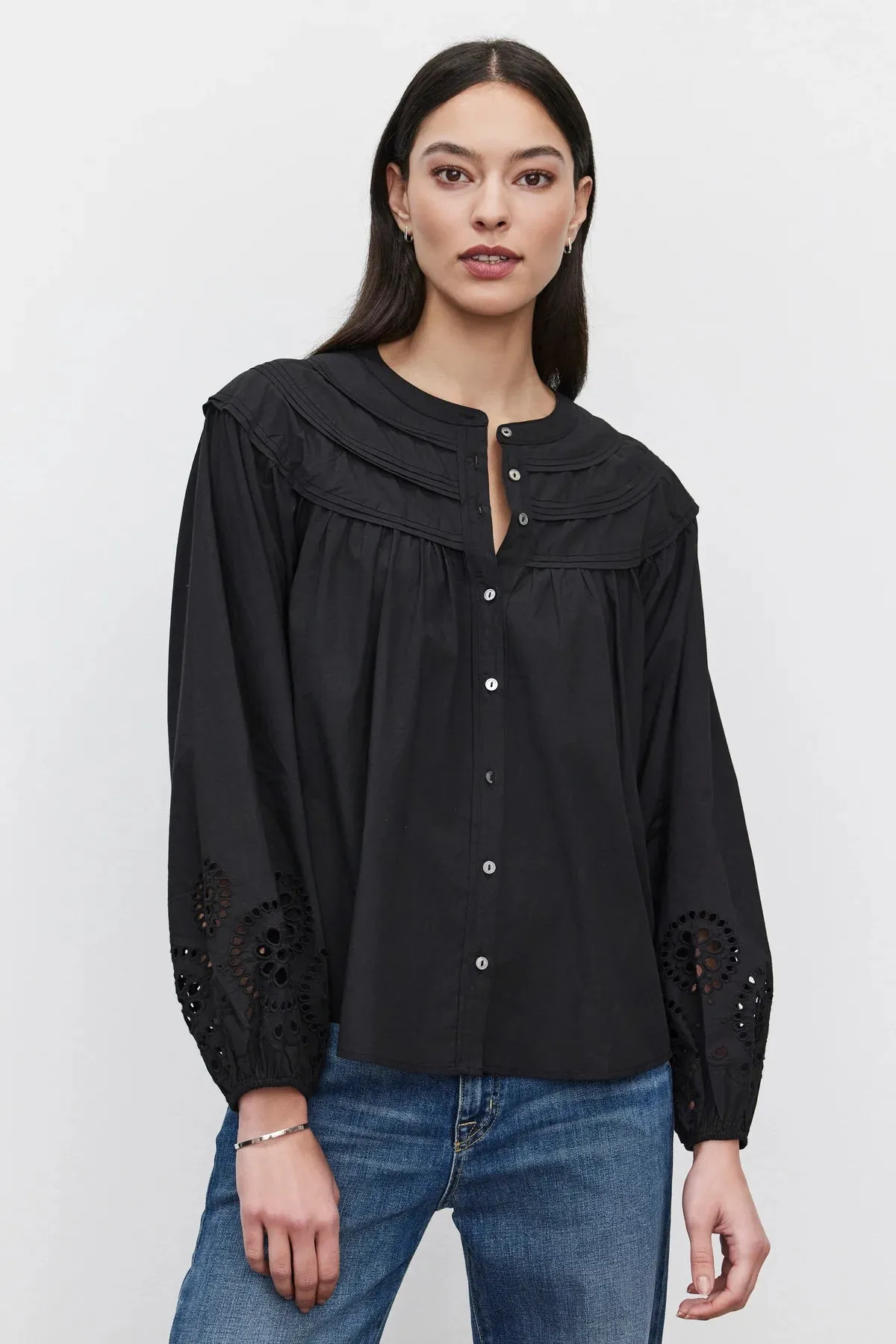 CARDEN TOP IN BLACK sold by Velvet Tees