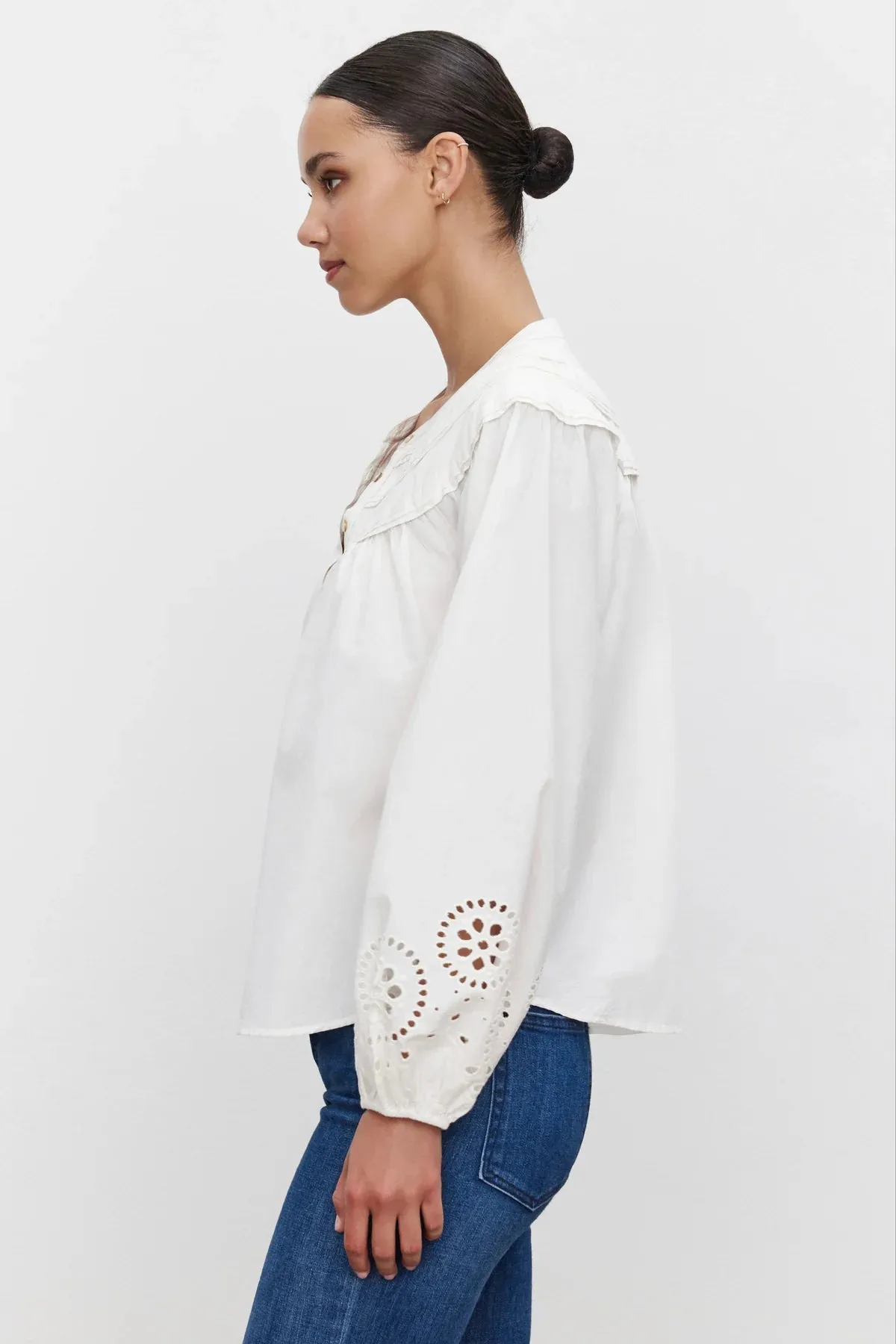 CARDEN TOP IN CREAM sold by Velvet Tees product image thumbnail 2