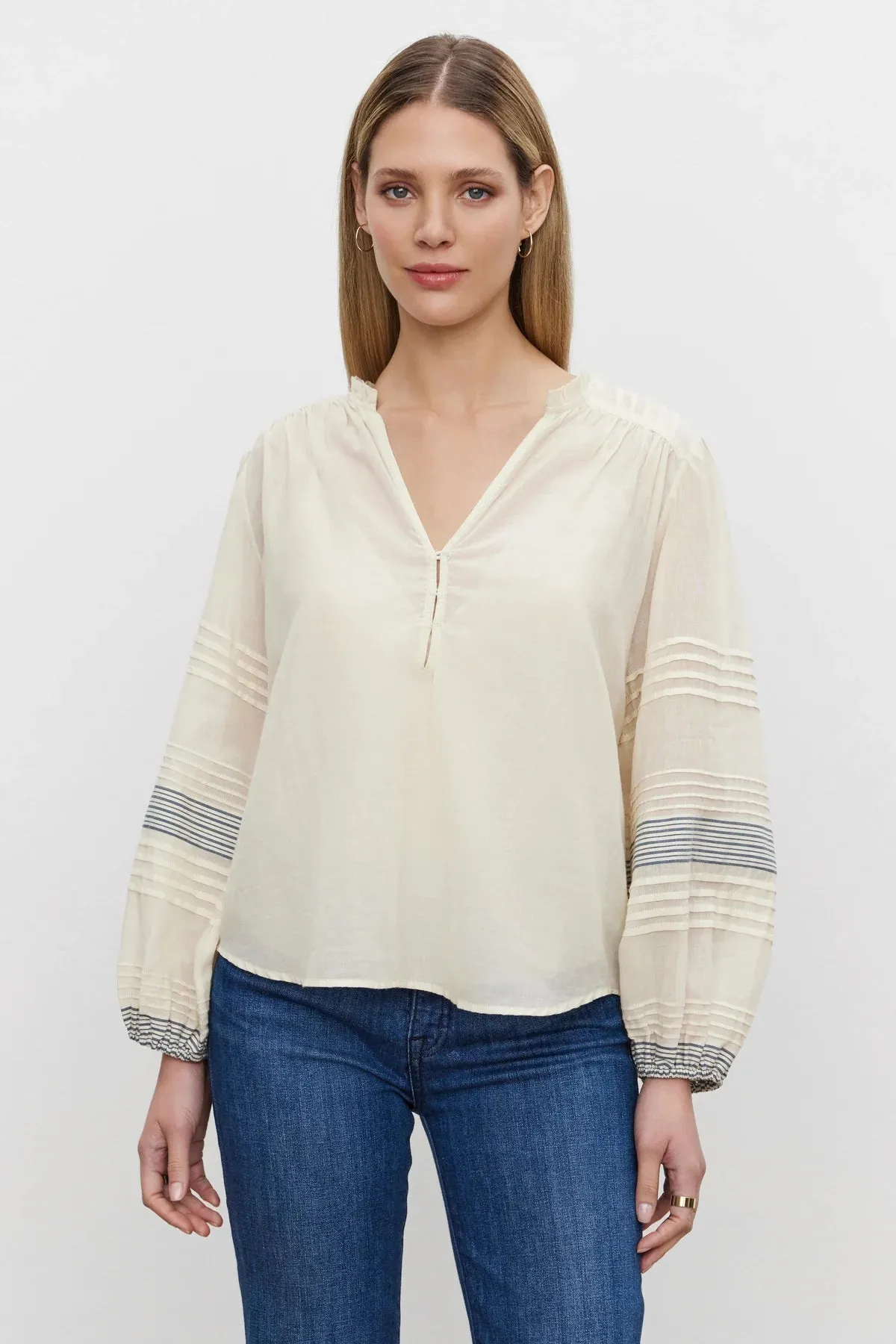 MATILDA TOP IN CREAM sold by Velvet Tees