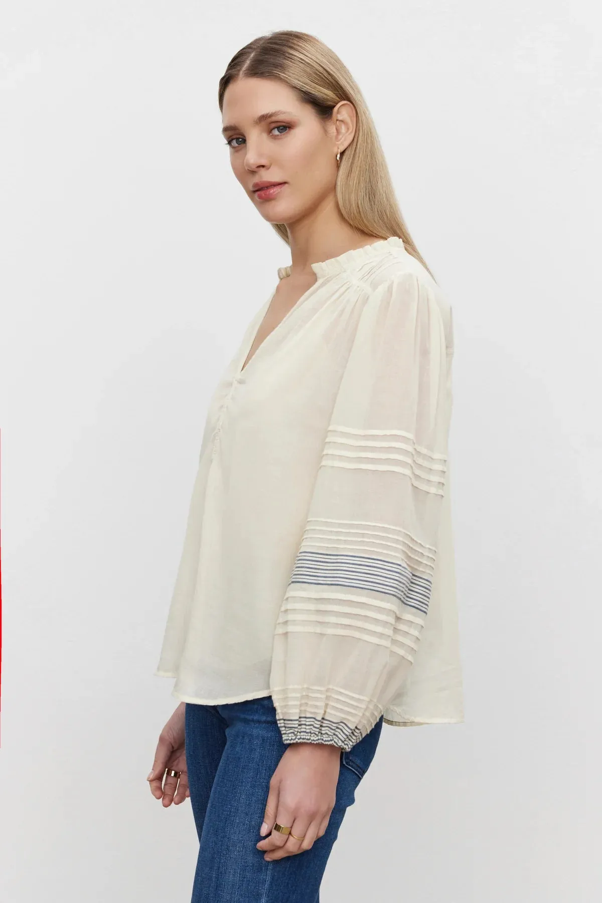 MATILDA TOP IN CREAM sold by Velvet Tees product image thumbnail 2
