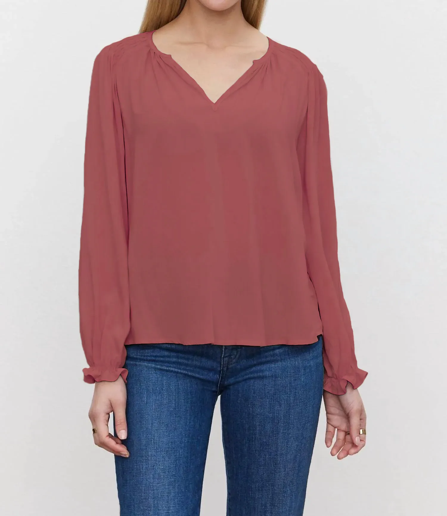 AZALEA BLOUSE IN BLUSH sold by Velvet Tees