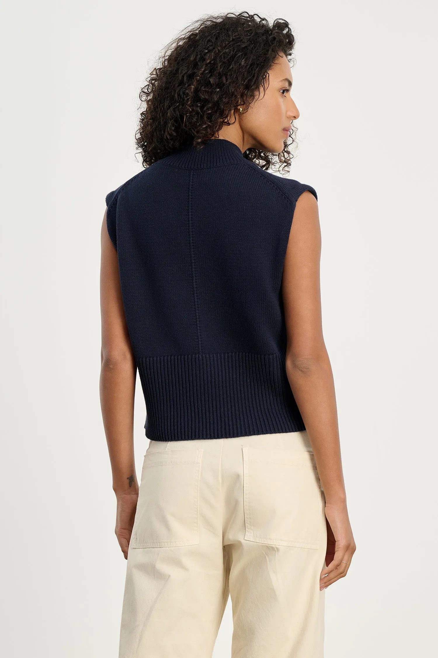ELECTRA TOP IN NAVY sold by Velvet Tees product image thumbnail 5