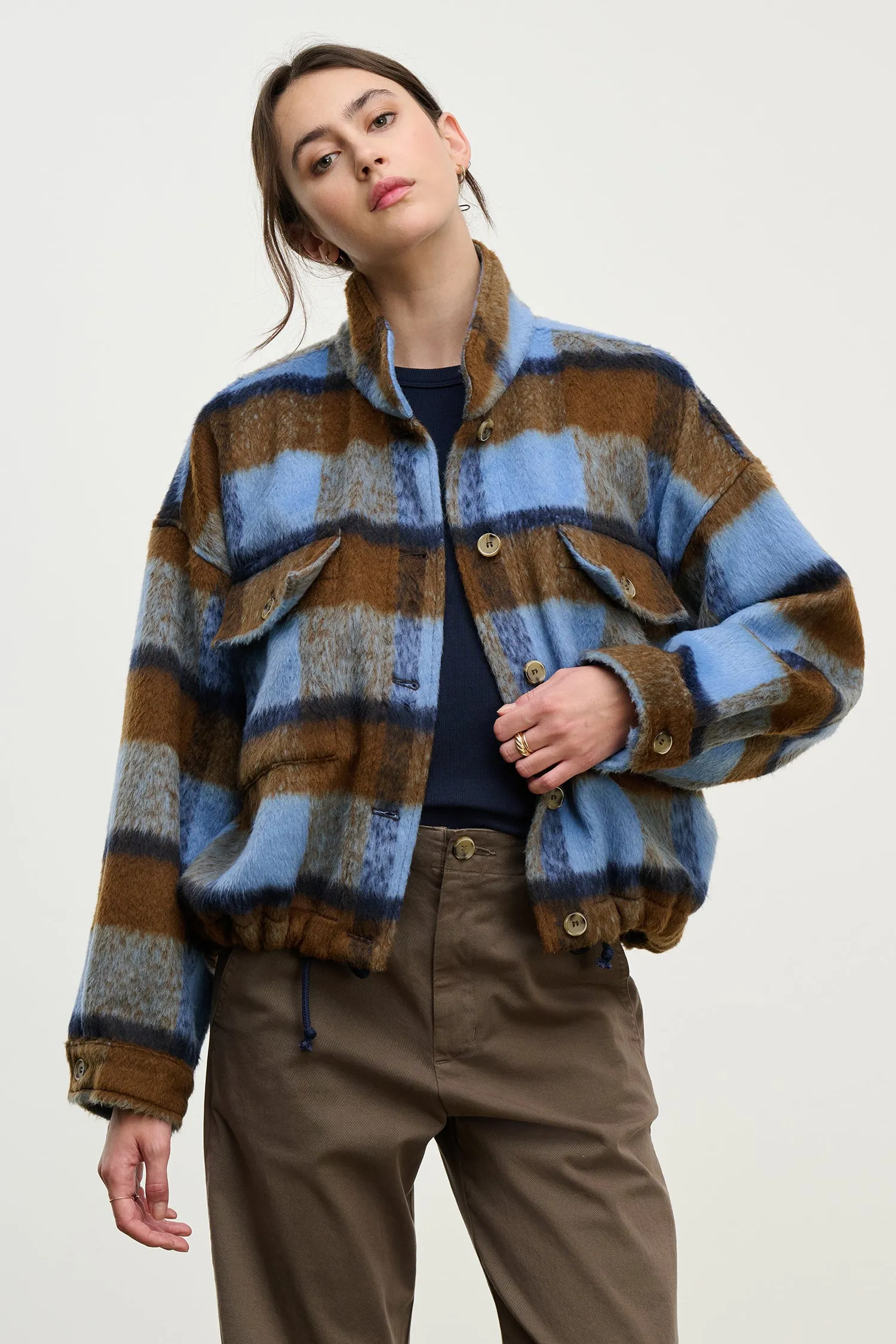 AUBREY JACKET IN PLAID sold by Velvet Tees product image thumbnail 2