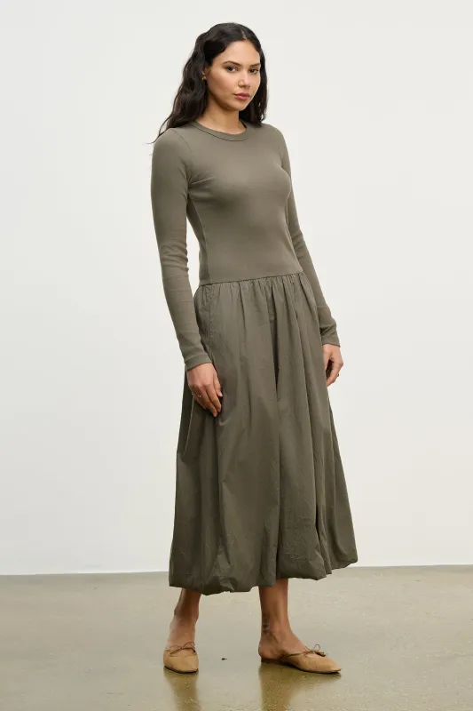 DOLCE DRESS IN BULLFROG sold by Velvet Tees