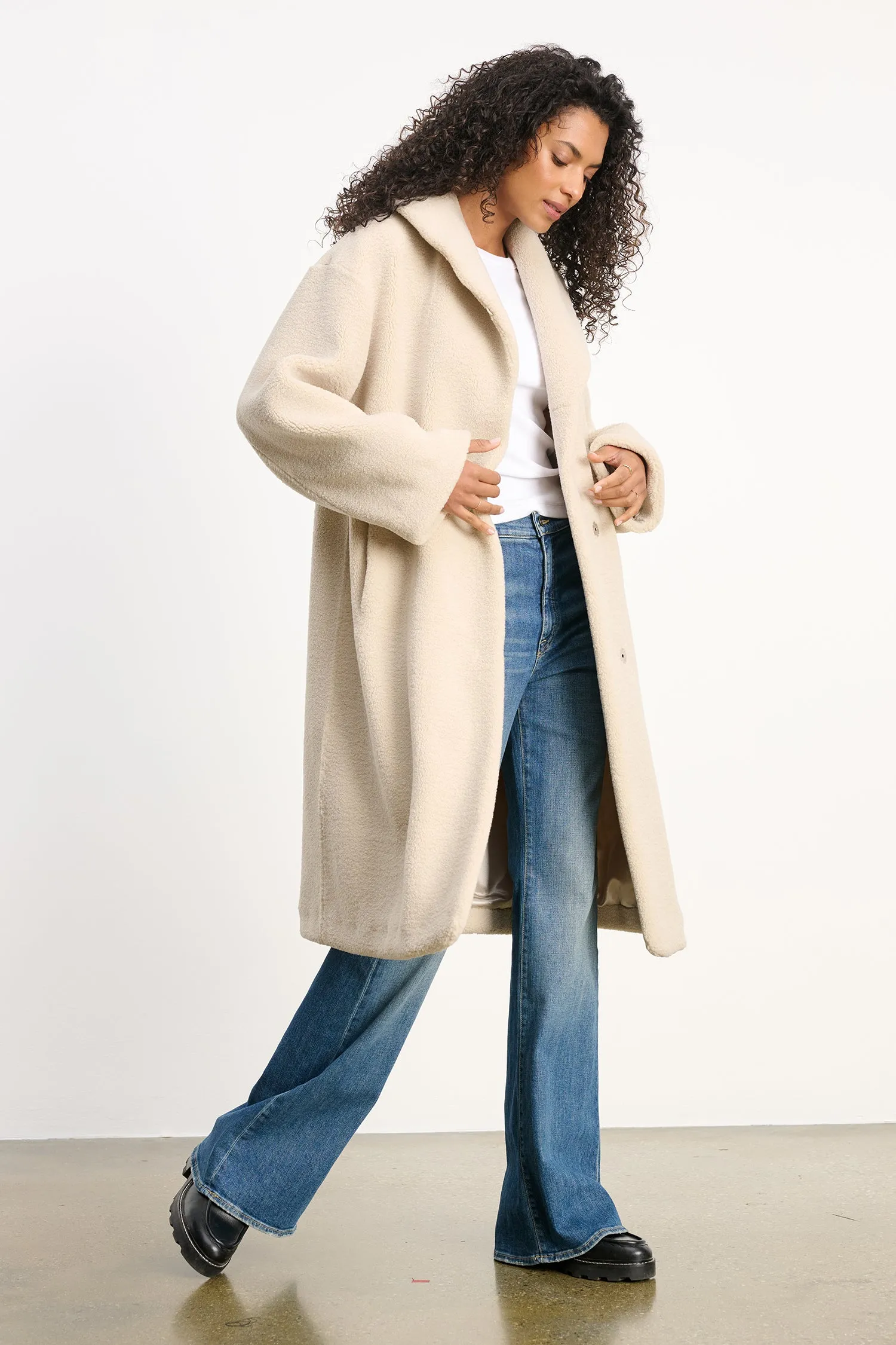 ELEANOR COAT IN SAND sold by Velvet Tees product image thumbnail 4