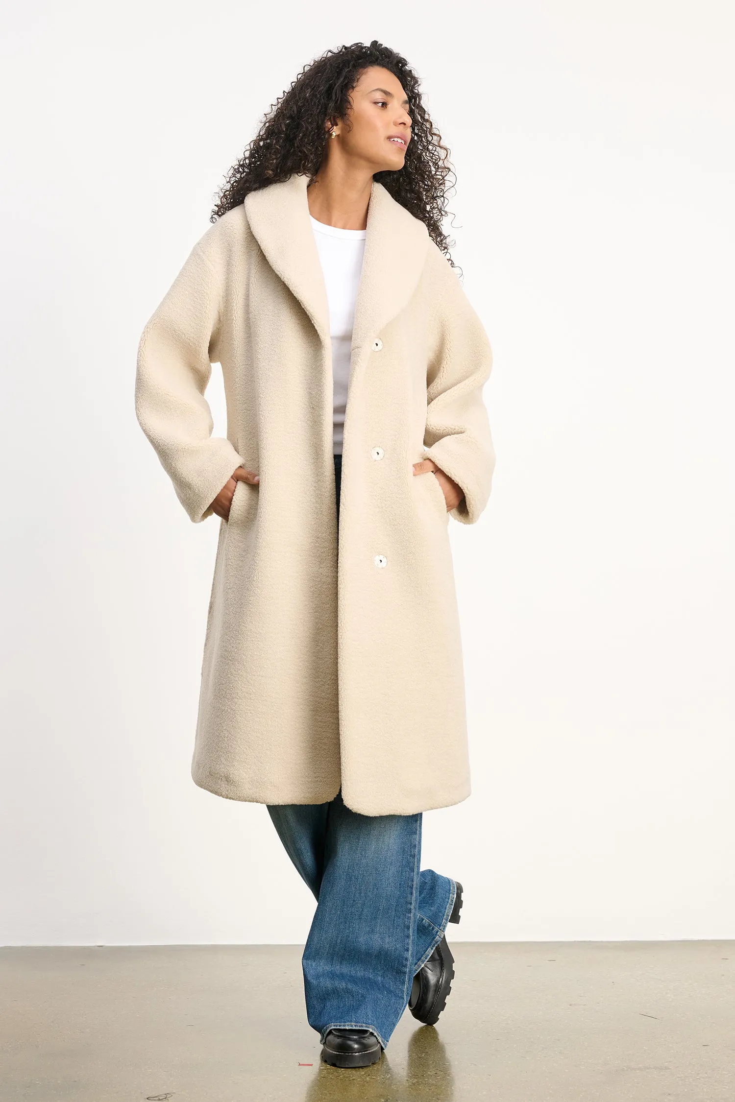 ELEANOR COAT IN SAND sold by Velvet Tees product image thumbnail 2