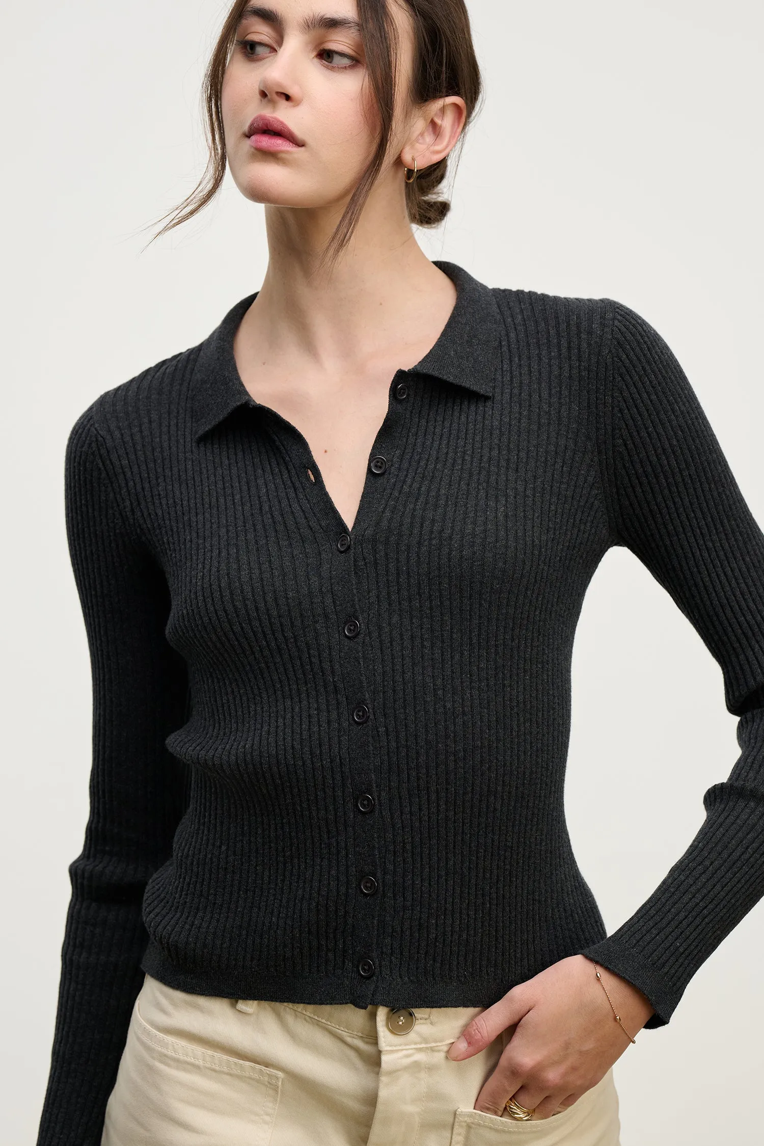 NIKKI CARDIGAN IN BLACK sold by Velvet Tees product image thumbnail 3