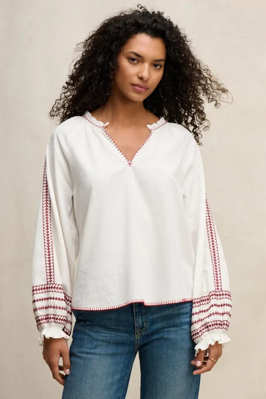 SCARLETT TOP IN CREAM sold by Velvet Tees